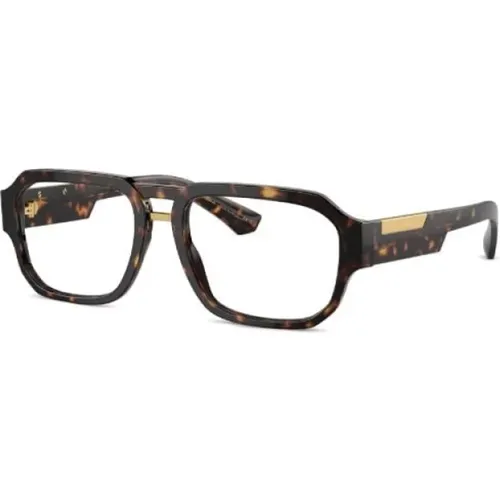 Braun/Havanna Optische Brille Stilvolles Design , Herren, Größe: 55 MM - Dolce & Gabbana - Modalova