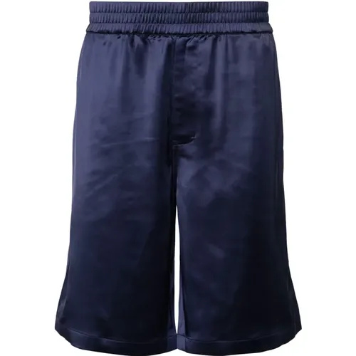 Navy Satin Shorts , male, Sizes: S, XL, M, L - Axel Arigato - Modalova