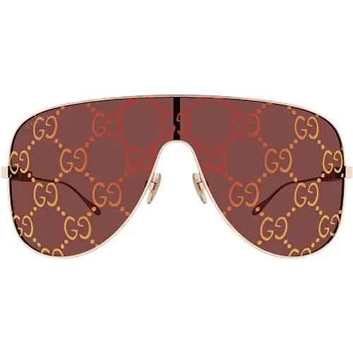 Metallische Sonnenbrille für Frauen , Damen, Größe: ONE Size - Gucci - Modalova