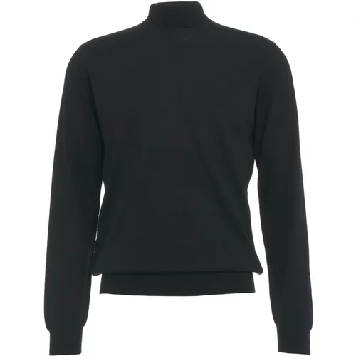 Merino Strickpullover mit hohem Kragen , Herren, Größe: XL - Gender - Modalova