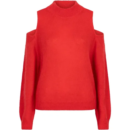 Off-Shoulder Pullover in Rot , Damen, Größe: M - Dante 6 - Modalova