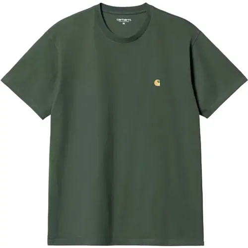 Chase T-Shirt Sycamore Tree Gold , Herren, Größe: M - Carhartt WIP - Modalova