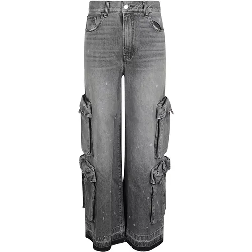 Stone Grey Italian Rigid Womens Jeans , female, Sizes: W27 - Amiri - Modalova