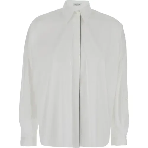 Cotton Shirt , female, Sizes: L - BRUNELLO CUCINELLI - Modalova