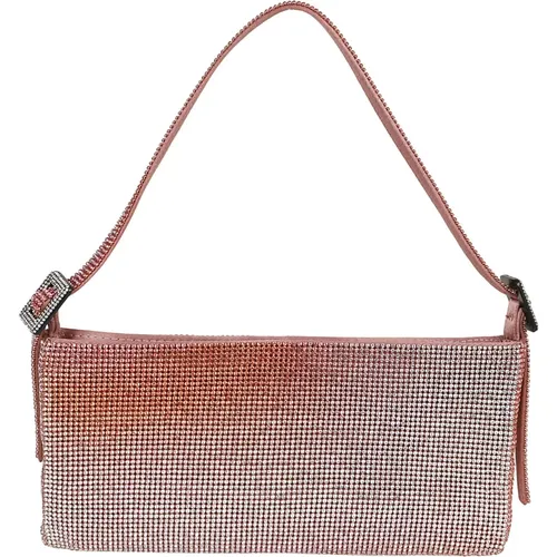Crystal Net Mini Clutch Bag , female, Sizes: ONE SIZE - Benedetta Bruzziches - Modalova