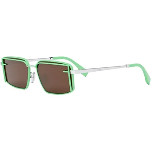 Grüne Sonnenbrille Pink Lila Aw23 , Damen, Größe: 53 MM - Fendi - Modalova