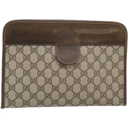 Pre-owned Leder clutches , Damen, Größe: ONE Size - Gucci Vintage - Modalova