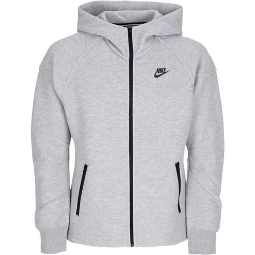 Sporty Hooded Zip Sweatshirt , Damen, Größe: M - Nike - Modalova