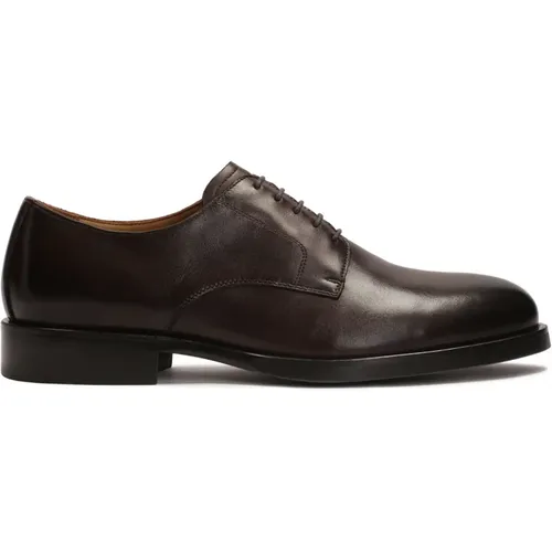 Elegante braune Lederhalbschuhe , Herren, Größe: 42 EU - Kazar - Modalova