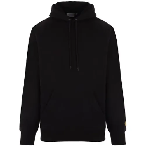 Schwarzer Hoodie mit Logo-Stickerei , Herren, Größe: L - Carhartt WIP - Modalova