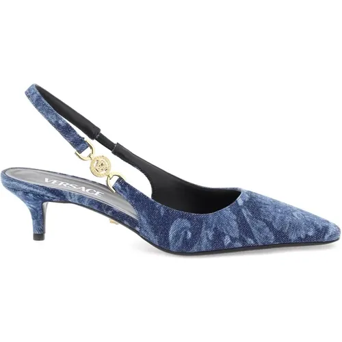 Barocco Slingback Pumps , female, Sizes: 6 UK - Versace - Modalova