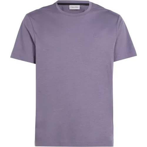 Lila T-Shirts , Herren, Größe: L - Calvin Klein - Modalova
