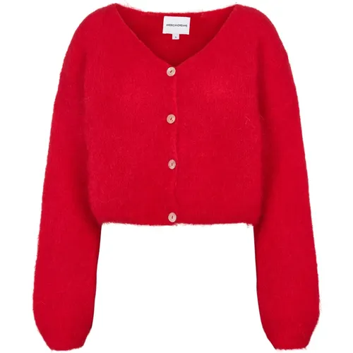 Cropped Cardigan in Lipstick - American Dreams - Modalova