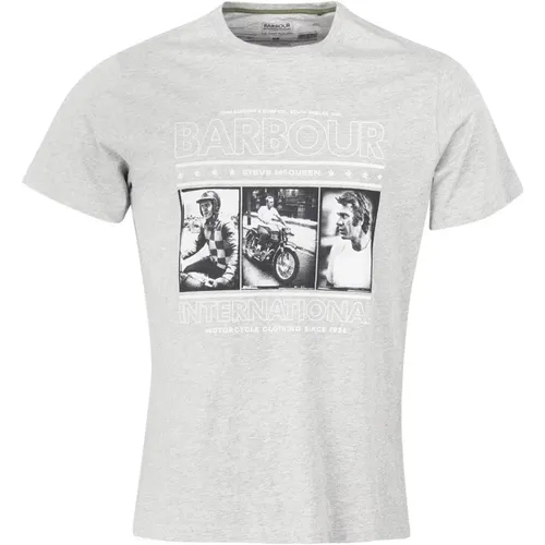 Steve McQueen Reel T-Shirt Grey Marl - Barbour - Modalova