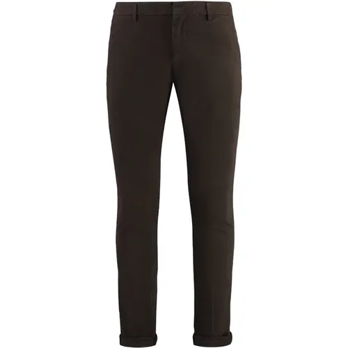 Baumwoll-Chino-Hose mit Aufrollbaren Bündchen , Herren, Größe: W34 - Dondup - Modalova