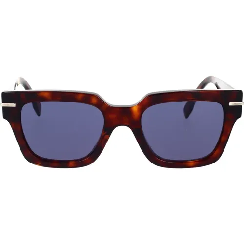 Graphy Sonnenbrille mit blauen Gläsern , unisex, Größe: 51 MM - Fendi - Modalova