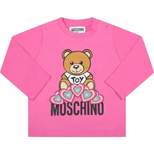 Niedliches Hearts Bear T-Shirt - Moschino - Modalova