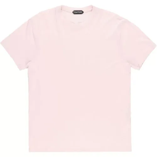 Lyocell/cotton t-shirt , male, Sizes: 2XL, M, XL, 3XL, L - Tom Ford - Modalova