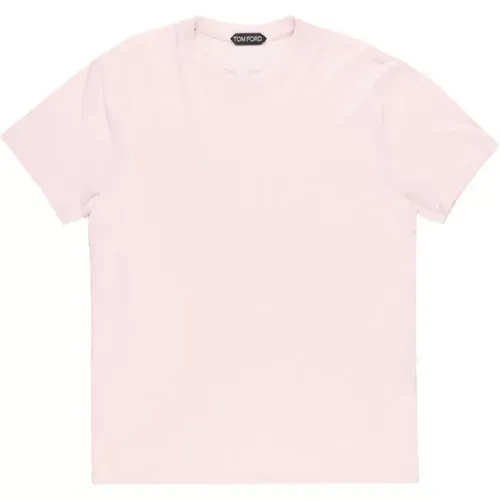 Lyocell/cotton t-shirt , male, Sizes: XL - Tom Ford - Modalova