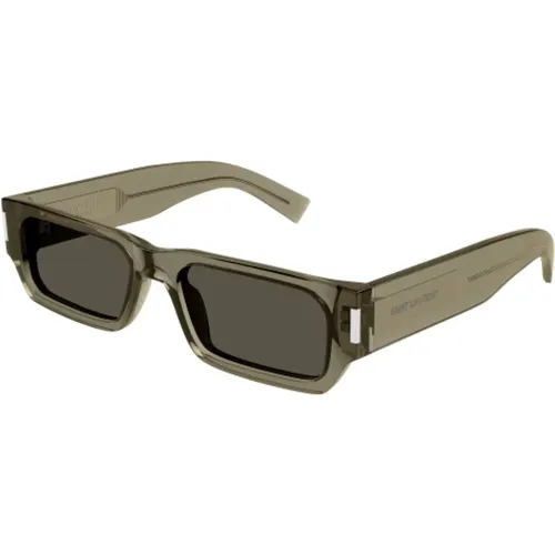 Bold Slim Rectangle ’ SL 660’ Sunglasses / , unisex, Sizes: L - Saint Laurent - Modalova