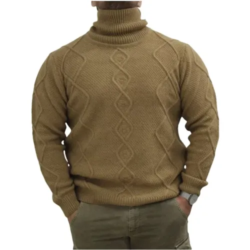 High Neck Sweater , male, Sizes: L, 2XL - Cashmere Company - Modalova