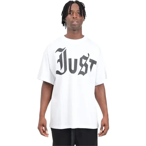 Weiße T-Shirts und Polos mit Druck , Herren, Größe: XS - Just Cavalli - Modalova