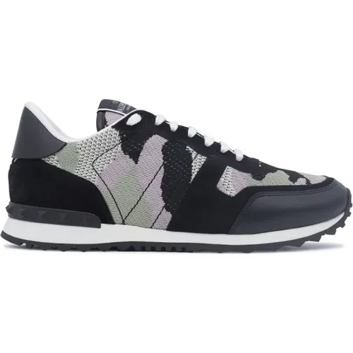 Rock Runner Camo Sneakers , male, Sizes: 10 UK, 7 UK - Valentino - Modalova