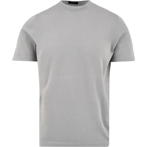 Grey T-shirts and Polos , male, Sizes: M, 2XL - Drumohr - Modalova