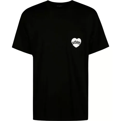 Schwarzes Amour Taschen T-Shirt , Herren, Größe: L - Carhartt WIP - Modalova
