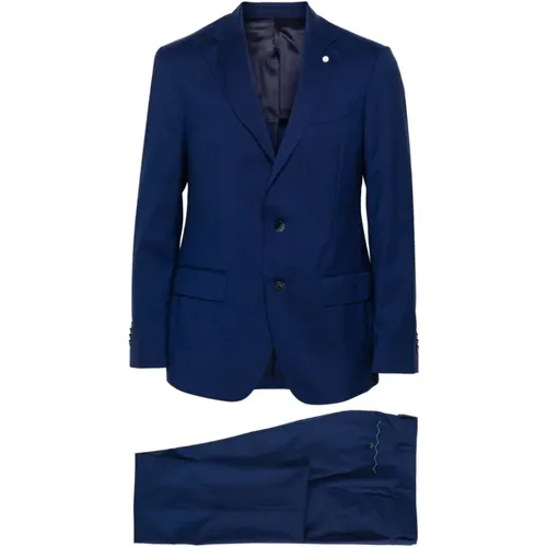 Bluette Anzug - Stilvoll und Elegant - Luigi Bianchi Mantova - Modalova