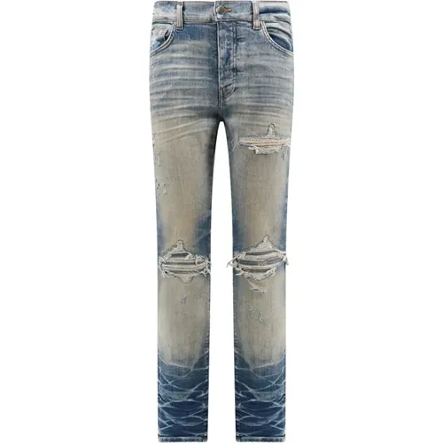 Stretch Cotton Jeans with Ripped Effect , male, Sizes: W29 - Amiri - Modalova