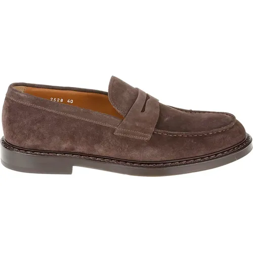 Dark Penny Loafer Flat Shoes , male, Sizes: 10 UK, 6 UK, 7 UK, 8 UK, 9 UK - Doucal's - Modalova