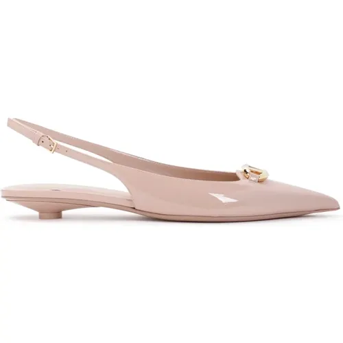 Nude Leather Ballerinas Elegant Style , female, Sizes: 7 UK, 3 UK, 6 UK, 5 UK, 5 1/2 UK - Valentino Garavani - Modalova