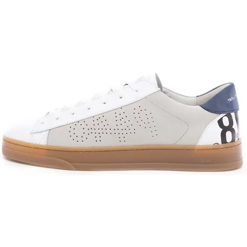 Grau Marineblau Retro Sneaker mit Herausnehmbarer Innensohle , Herren, Größe: 41 EU - P448 - Modalova