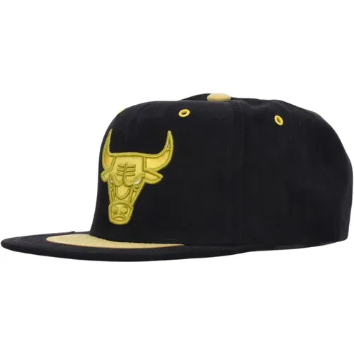 Chicago Bulls Snapback Cap /Yellow , male, Sizes: ONE SIZE - Mitchell & Ness - Modalova