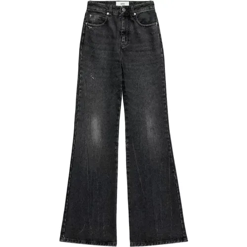 Cotton Wide Leg Jeans , female, Sizes: W25, W30, W26, W28 - Ami Paris - Modalova