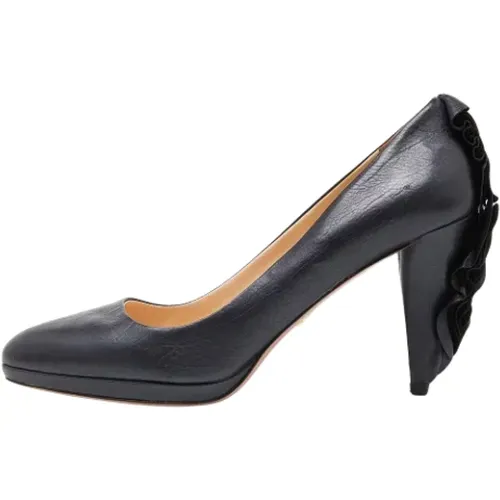Pre-owned Leather heels , female, Sizes: 7 1/2 UK - Prada Vintage - Modalova