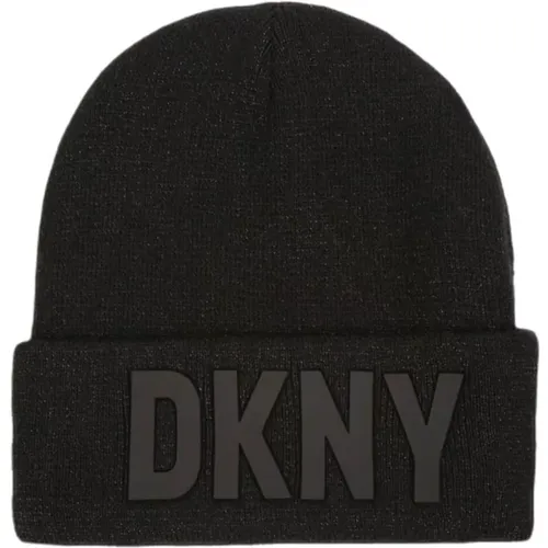 Beanie Hat with Metallic Fiber , female, Sizes: L - DKNY - Modalova