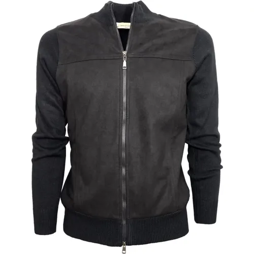 Leather Jacket , male, Sizes: XL, 4XL, 2XL, 3XL, L - Cashmere Company - Modalova