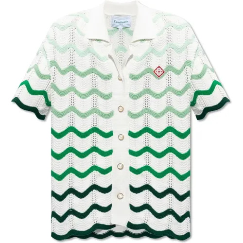 Crochet shirt , male, Sizes: L, XL - Casablanca - Modalova