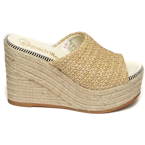 Sandalen für Sommeroutfits , Damen, Größe: 39 EU - Espadrilles - Modalova