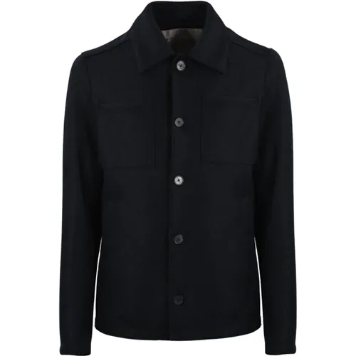 Upgrade Your Wardrobe with Stylish Wool Shirt Jacket , male, Sizes: XL, 2XL - Herno - Modalova