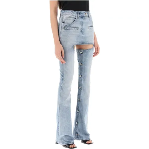 Rock-inspirierte Jeans mit Ausschnitt , Damen, Größe: W26 - Courrèges - Modalova