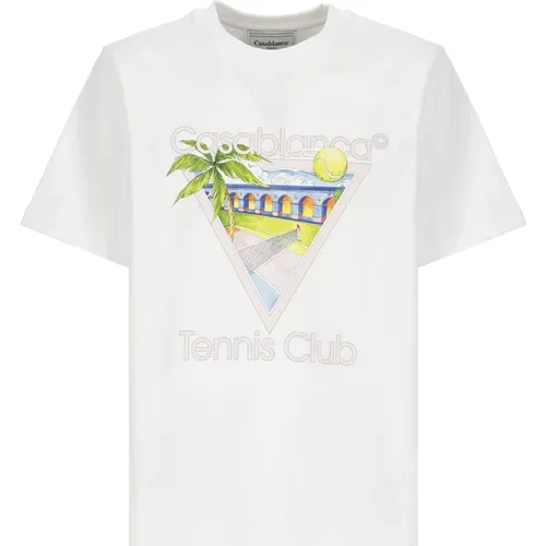 Mens Tennis Club Logoed T-shirt , male, Sizes: S, XL, 2XL, L - Casablanca - Modalova