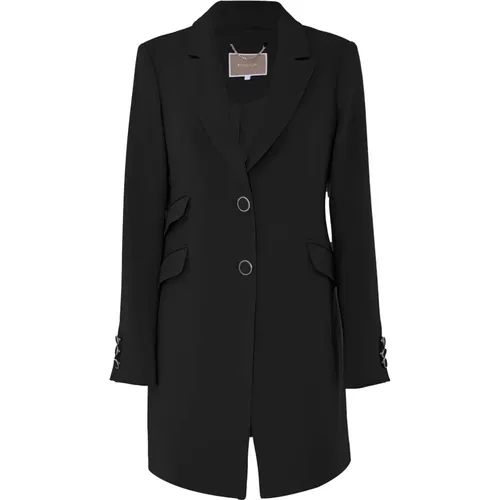 Eleganter Taillierter Mantel mit Knöpfen , Damen, Größe: XL - Kocca - Modalova
