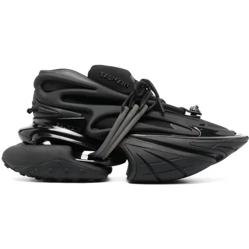 Unicorn Neoprene Calfskin Sneakers , female, Sizes: 8 UK - Balmain - Modalova
