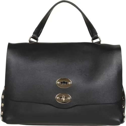 Leather Handbag Twist Lock , female, Sizes: ONE SIZE - Zanellato - Modalova