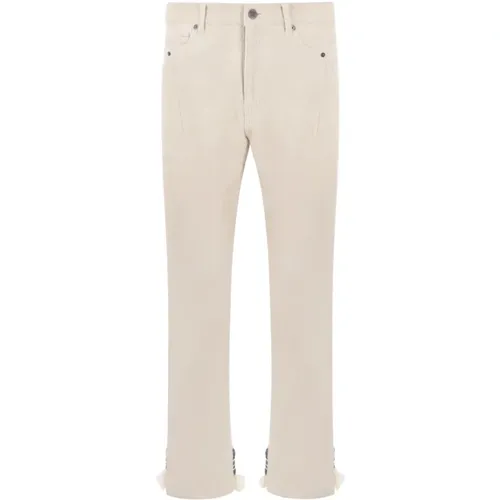 Ivory Baumwoll Samt Straight Leg Hose - Undercover - Modalova