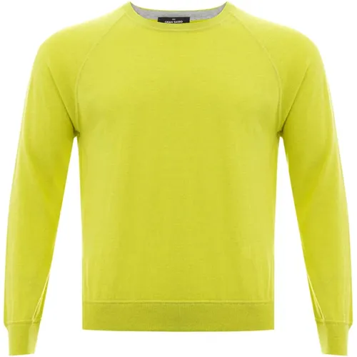 Cotton/Cashmere Crewneck Sweater , male, Sizes: L - Gran Sasso - Modalova