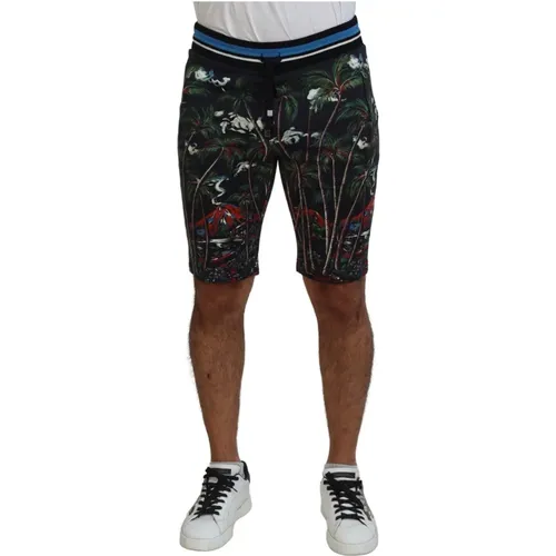 Vulkan Print Casual Shorts - Dolce & Gabbana - Modalova